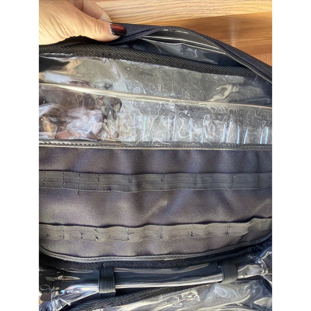 Freedom Bag QVC Travel Case Makeup Bag Organizer Toiletry Tote Straps Black VTG - Picture 7 of 8